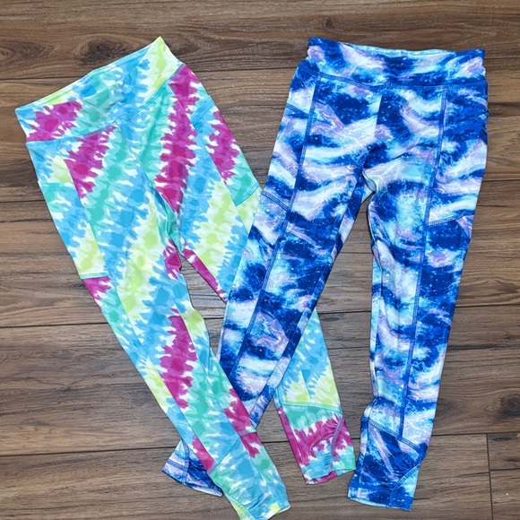 Lands End Tie-Dye Kids Leggings set - Picture 1 of 6
